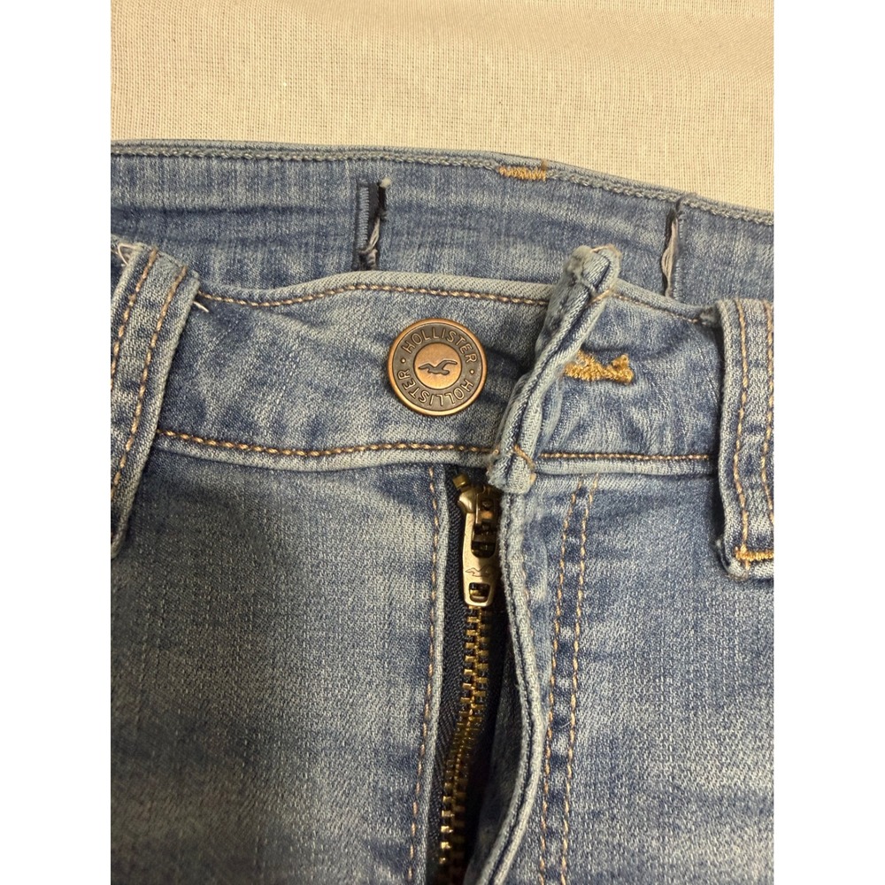 Hollister Women Blue Flare Jeans Medium Wash Denim Size 00 x 30 Inseam - Picture 3 of 6